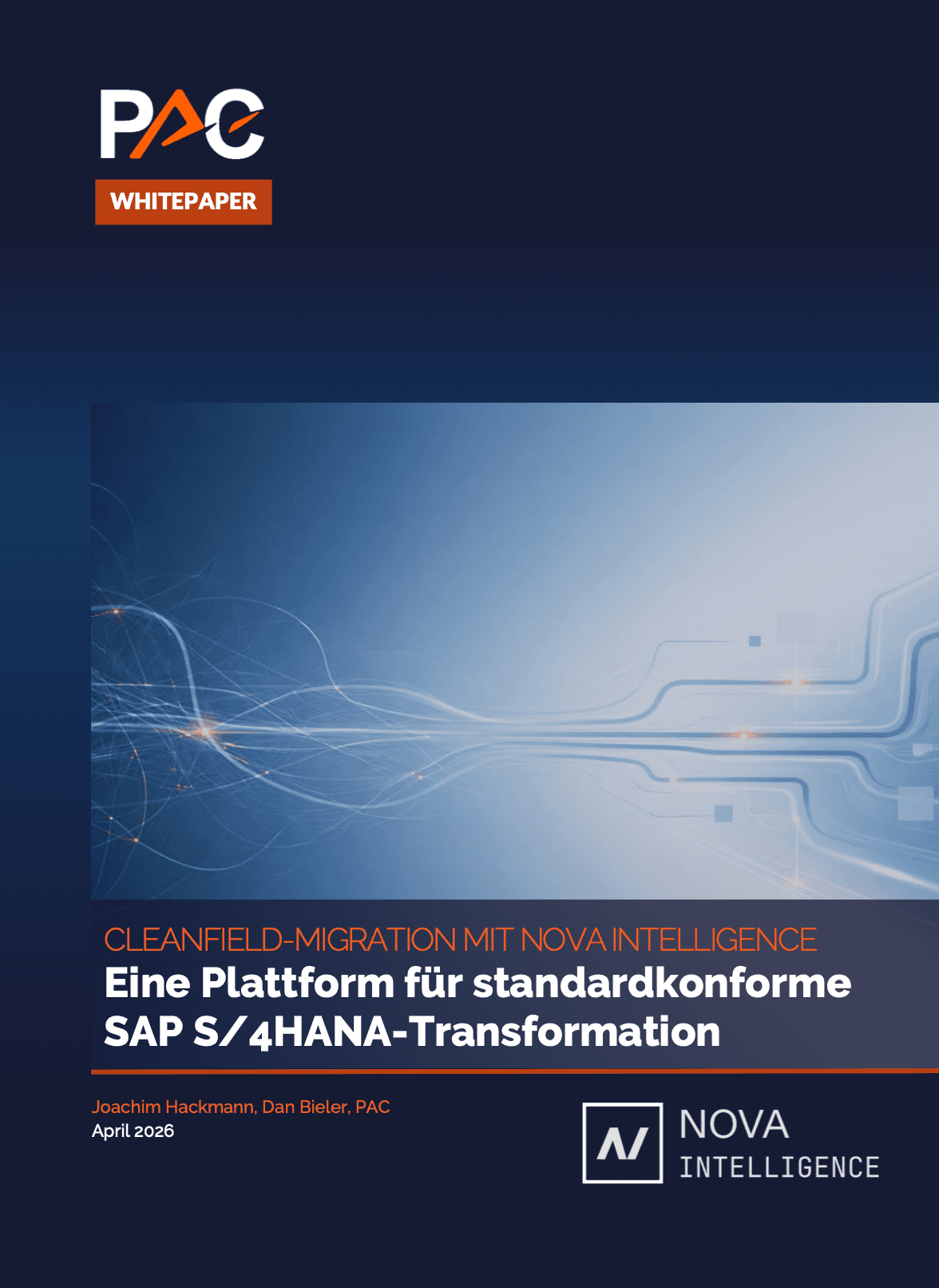 PAC whitepaper cover for Cleanfield migration with Nova Intelligence